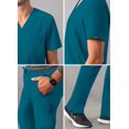 thumbnail image 4 of Adar Addition Go-Basic Scrub Set for Men - Classic V-Neck Scrub Top & Cargo Scrub Pants - A9300 - Caribbean Blue - M, 4 of 7