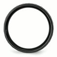 thumbnail image 2 of Ceramic Black 6mm Faceted Polished Band Ring 11 Size, 2 of 6