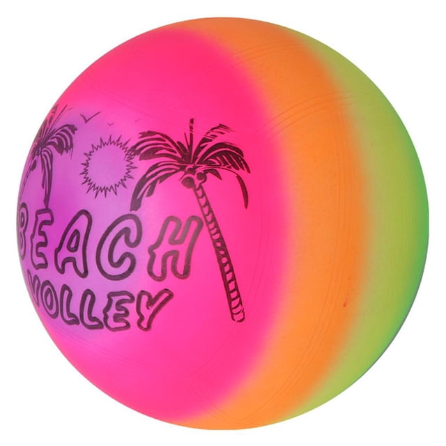 Inflatable Summer Beach Ball Pool Swim Rubber Rainbow Beach Volleyball Garden Game Net
