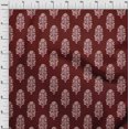 thumbnail image 3 of oneOone Georgette Viscose Fabric Leaves & Floral Block Fabric Prints By Yard 42 Inch Wide, 3 of 5