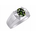 thumbnail image 3 of RYLOS Men's Rings Sterling Silver Rings Classic Designer  9X7MM Oval Gemstone &  Diamond Ring Garnet January Birthstone Ring Size 10, 3 of 7