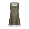 thumbnail image 5 of FAIWAD Robe Boutonnée pour Femmes Col Ras du Cou Sans Manches Robe Trapèze Filles Été Décontractée Ample Midi Robe d'Été, 5 of 5