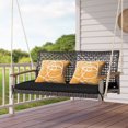 thumbnail image 2 of Costway 2-Person Patio Rattan Hanging Swing Chair Porch Loveseat Cushioned Red, 2 of 10