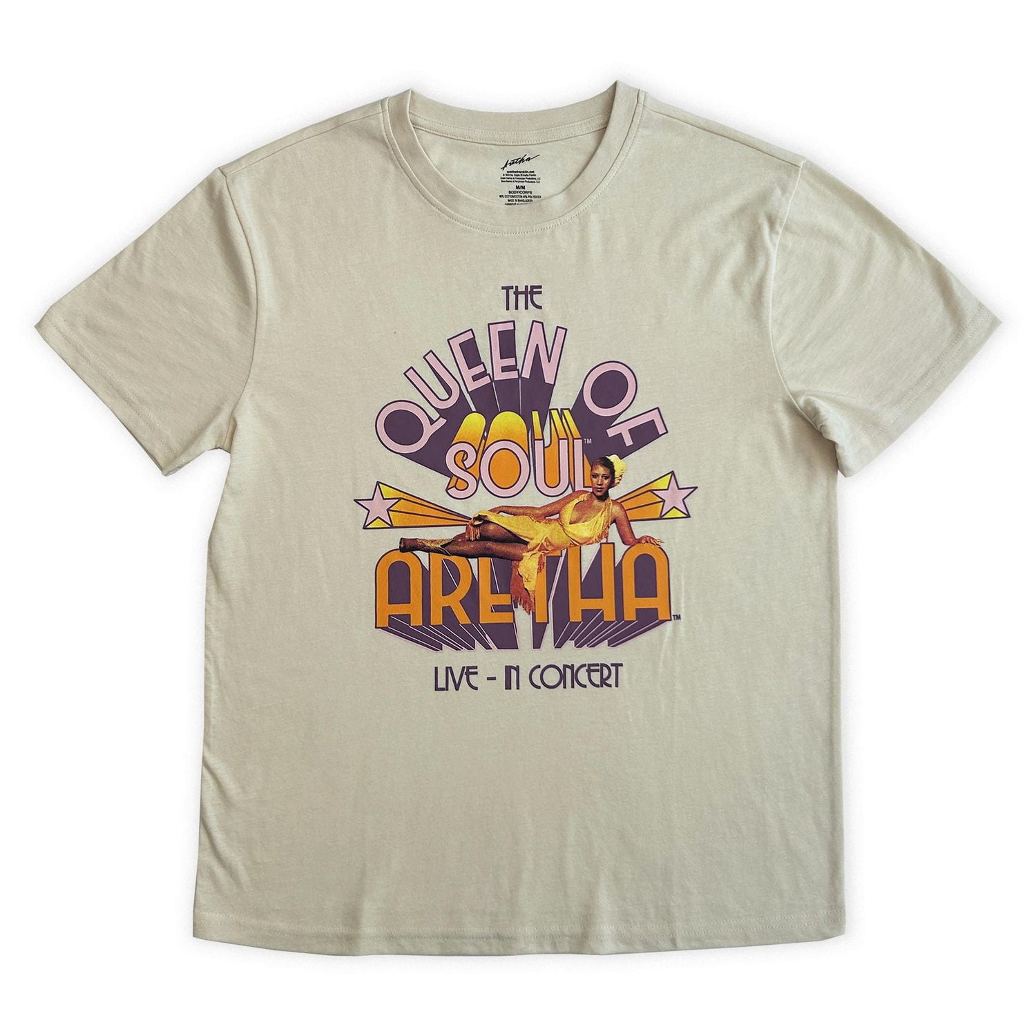 Aretha Franklin Ladie's  short sleeve tee shirt.
