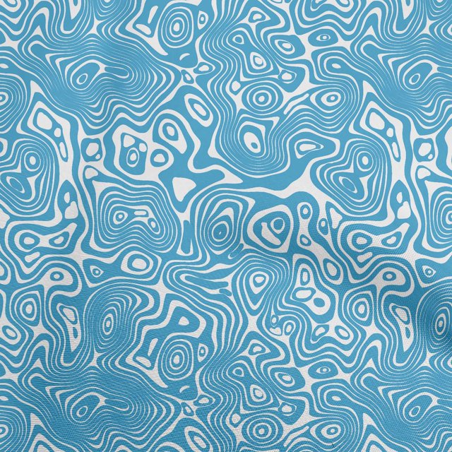 oneOone Tissu en Viscose Chiffon Bleu Clair Tissu de Robe en Moire Tissu Imprimé au Mètre 42 Pouces de Large