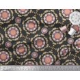 thumbnail image 2 of Soimoi Rayon Fabric Floral Mandala Print Sewing Fabric Yard 42 Inch Wide, 2 of 3