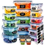 50 pcs Meal Prep Container, Airtight Plastic Food Storage Containers Set