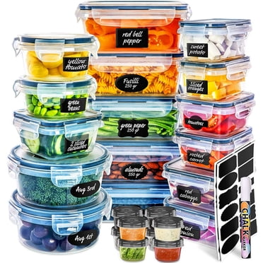 50 pcs Meal Prep Container, Airtight Plastic Food Storage Containers Set