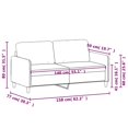 thumbnail image 4 of vidaXL Adult 2-Seater Sofa Light Grey 140 cm Velvet, 4 of 5