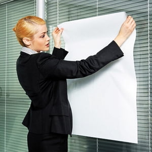 RRJ Electrostatic Sticker mural de tableau blanc RemovableKidsDrawing Conseil d'administration, Reutilisable Office Training Whiteboard, Static Cling Wall Decal pour la salle de classe d'étude à domicile, Conseil d ́instruction à sec pour la planification de l'enseignement,