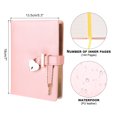 thumbnail image 2 of Unique Bargains B6 Diary with Lock and Key, 1pcs Journal with Lock Cute Journaling Leather Notebook Journal Diary Heart Lock, Pink, 2 of 7