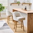 thumbnail image 1 of Better Homes & Gardens Mira Counter Stool 2 Pack, Cream and Light Honey, 1 of 5