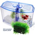 thumbnail image 2 of 1 Set of Plastic Fish Tank Plastic Desktop Aquarium Artificial Plants Kit, 2 of 8