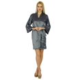 thumbnail image 5 of Bimba Robe Courte en Satin pour Femmes Préparation Demoiselle d'Honneur Kimono Manches Couverture, 5 of 5