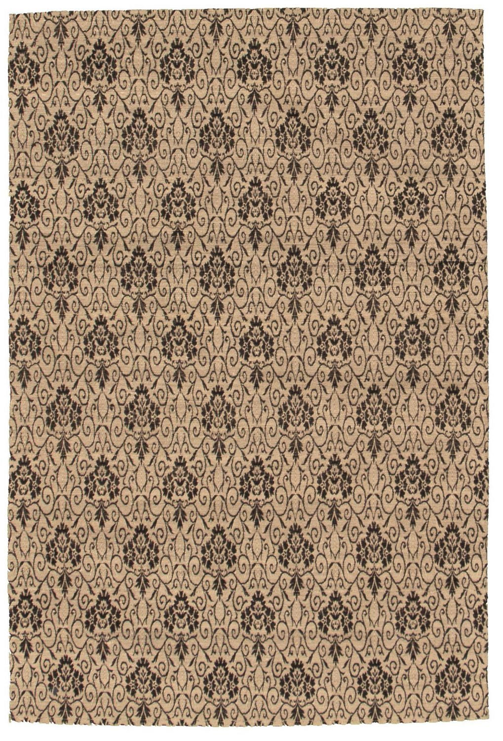 ECARPETGALLERY 3'11" x 5'10" Transitional Collage Handmade Area Rug for Living Room, Dining Room and Bedroom in Ivory
