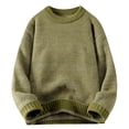thumbnail image 2 of Pisexur Chandails Homme Doux et Confortable Chandails d'Automne Chandail Décontracté pour Homme à Blocs de Couleur Manches Longues Col Rond Vert Armée,m, 2 of 4