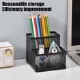 thumbnail image 4 of Fesfesfes Porte-Stylo à 2 Compartiments Boîte de Rangement de Bureau Organisateur Multifonctionnel Design de Haute Qualité pour l'Organisation de la Papeterie Stylos Fournitures, 4 of 6