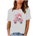 thumbnail image 2 of Meichang T-Shirts de la Saint-Valentin pour Femmes, T-Shirt Graphique Cœur d'Amour, Hauts à Manches Courtes, Col Rond Décontracté, T-Shirts, Blouses, T-Shirts Joyeuse Saint-Valentin, 2 of 5