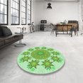 thumbnail image 4 of Ahgly Tapis d'Intérieur Lavable en Machine Carré Vert Clair, 8 Pieds Carré, 4 of 7