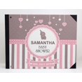 thumbnail image 3 of Darling Souvenir Pink Stripe| Heart & Frame Baby ShowerGuestbookHardbound Cover Personalized Printed MemoryGuestRegistry-9 x 12 Inches, 3 of 5