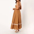 thumbnail image 4 of CEHVOM Robe Midi à Rayures Spaghetti pour Femme 2024 Été, Robe d'Été Sans Manches Dos Nu Fluide à Smocks en Dentelle Évasée Ligne A Robe Midi, 4 of 7