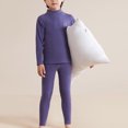 thumbnail image 2 of LUOGENLI Tout-Petits Enfants Filles Garçons Doux Confortable Uni Raglan Vêtements de Nuit Ensemble 2 Pcs Tenues pour Garçons Tendance avec Poches Marine 3-4 Ans, 2 of 4