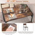 thumbnail image 4 of Costway Dining Table Set for 4 Rectangular Table with 2 Chairs, 1 Bench, Storage Racks Rustic Brown, 4 of 10