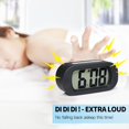 thumbnail image 4 of DEBGFS LCD Digital Alarm Clock with Snooze Function and Backlight - Large Screen Big Bold Numbers Desk Digital Alarm Clock with Silicone Protective Cover  Battery Powered,black, 4 of 7