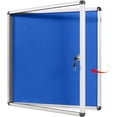 thumbnail image 1 of Fabric Bulletin Board Enclosed Wall-Mounted Display Case for Office Classroom Home x(xA), 1 of 9