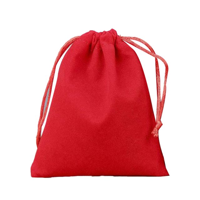 facefd Jewellery Pouch Small Drawstring Bags Bracelet Packaging Display Goodies Presents Mobile Phone Storage Gifts Solid Pouches Red-15*20