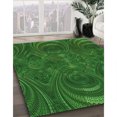 thumbnail image 3 of Ahgly Tapis d'Intérieur Lavable en Machine Carré Vert Émeraude Profond, 3 Pieds Carré, 3 of 7
