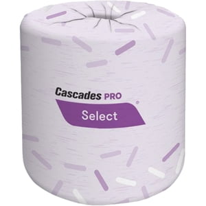 Cascades Pro Sélectionner B031 Tissu de salle de bain, 2-Ply, 420 Feuilles/Rouleau, 1 Boîte de 48 Rouleaux