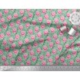 thumbnail image 3 of Soimoi Polyester Crepe Fabric Stripe & Rose Floral Printed Craft Fabric by The Yard 42 Inch Wide, 3 of 3