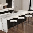 thumbnail image 2 of BeesClover Boucle Bar Stools Set of 2, 26 Inch Boucle Barstool Chairs with Back, Modern Metal Tall Bar Stools, Upholstered Counter Height Bar Chairs for Kitchen & Kitchen Island, 2 of 8