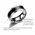 thumbnail image 1 of Couple Rings Delicate Ring Smart Sensor Design Presents Accessories Body Temperature Small Lightness Finger Jewelry Wedding Women Engagement Silver 11#, 1 of 1