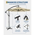thumbnail image 4 of Patio Umbrella Heavy Duty 10FT Offset Cantilever – 8-Rib Frame with 360° Rotation & Adjustable Tilt – UPF 50+ UV Protection Waterproof Sun Shade for Backyard, Garden, Deck, Pool & Outdoor Market–Beige, 4 of 6
