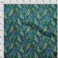 thumbnail image 4 of oneOone Tissu Polyester Spandex Vert Foncé Tissu Floral pour Robe Tissu Imprimé Tissu au Mètre 56 Pouces de Large, 4 of 4