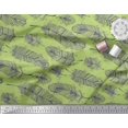 thumbnail image 3 of Soimoi Green Velvet Fabric Tribal Feather Decor Fabric Printed Yard 58 Inch Wide, 3 of 3