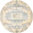 thumbnail image 1 of Ahgly Company Tapis Rond Traditionnel Persan Brun Tan pour Intérieur, 3 Pieds Rond, 1 of 6