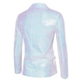 thumbnail image 2 of Birdeem Mens Color Matching Sequin Suit, One Button Dress, Performance Suit, Long Sleeved Lapel Collar Suit Jacket Coat Blazer, 2 of 7