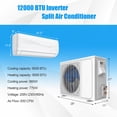 thumbnail image 3 of Gymax 9000 Mini BTU Split Air Conditioner & Heater Wall Mount AC Unit w/ Remote Control, 3 of 8