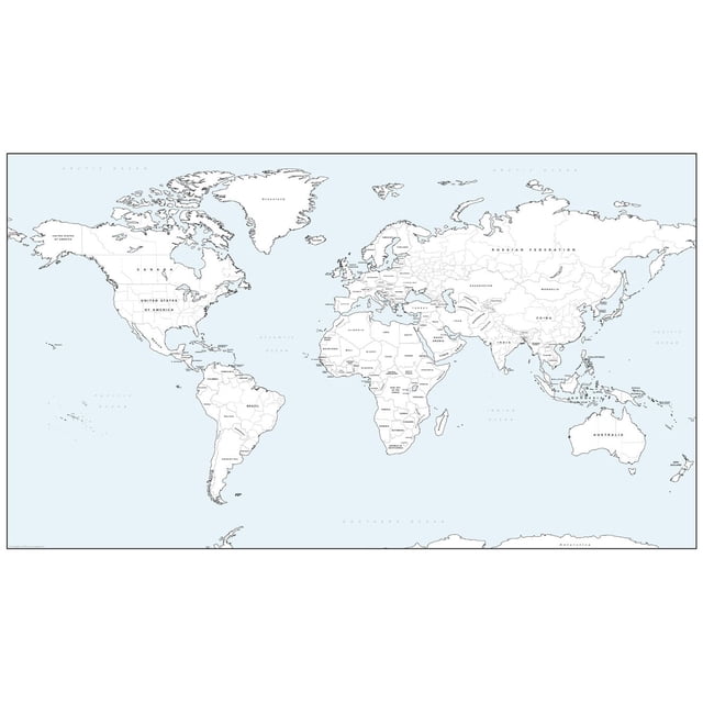 Cosmographics: Detailed World Colouring Map - 27.75 x 16.25 inch Poster - Matte Paper