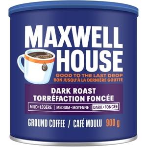 Maxwell House Café au sol noir, 900 g Boîte