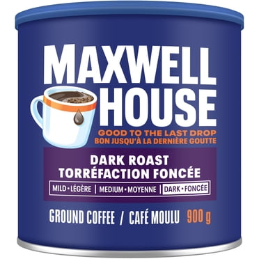 Maxwell House Dark Roast Ground Coffee, 900 g Canister