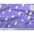 thumbnail image 2 of Soimoi Purple Georgette Viscose Fabric Geometric Abstract Print Sewing Fabric Yard 42 Inch Wide, 2 of 3