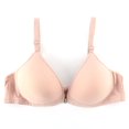 thumbnail image 1 of Women Push Up Bra Front Closure Wire Free Seamless Racerback Bra Gather Underwear, 1 of 4
