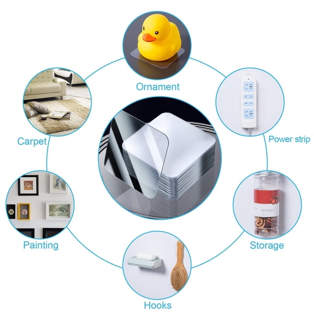 ZheElen 20pieces Transparent Adhesive Tape Waterproof Multiple Surface Strong Adhesion Double Sided Tape