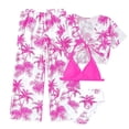 thumbnail image 1 of Kcodviy Girl's 4 Piece Swimsuits Size 14 Girls Swimsuit Tropical Print Halter Bikini Daisy Swimsuit Set Bathing Suits with Competitive Swimsuits for Girls Mesh Pants, 1 of 6