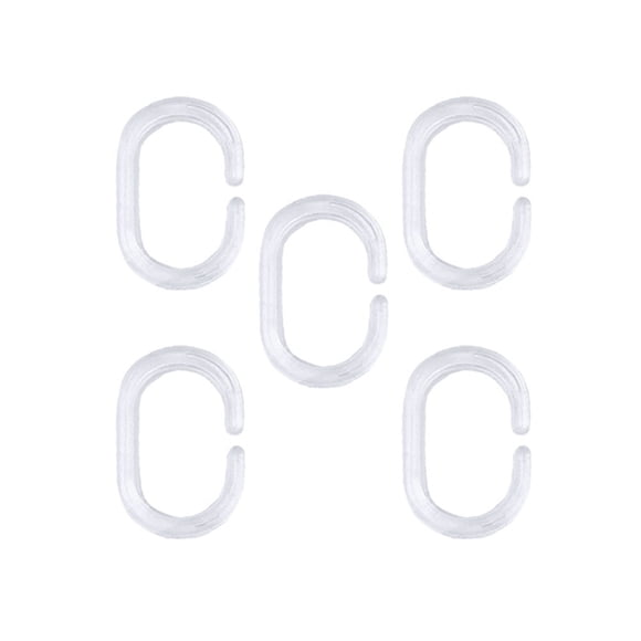 FESTFENDS 24pcs Shower Curtain Rings Plastic for Glide in Changing Room