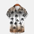 thumbnail image 1 of Weiqiqre Mens T-shirts Loose Fit, Floral Print Tropical Button Down Shirts, 1 of 3
